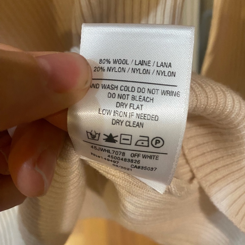 Brand new with tags! Joe’s Jeans Wool Cream Ribbed Cutout Sweater - Picture 5 of 5